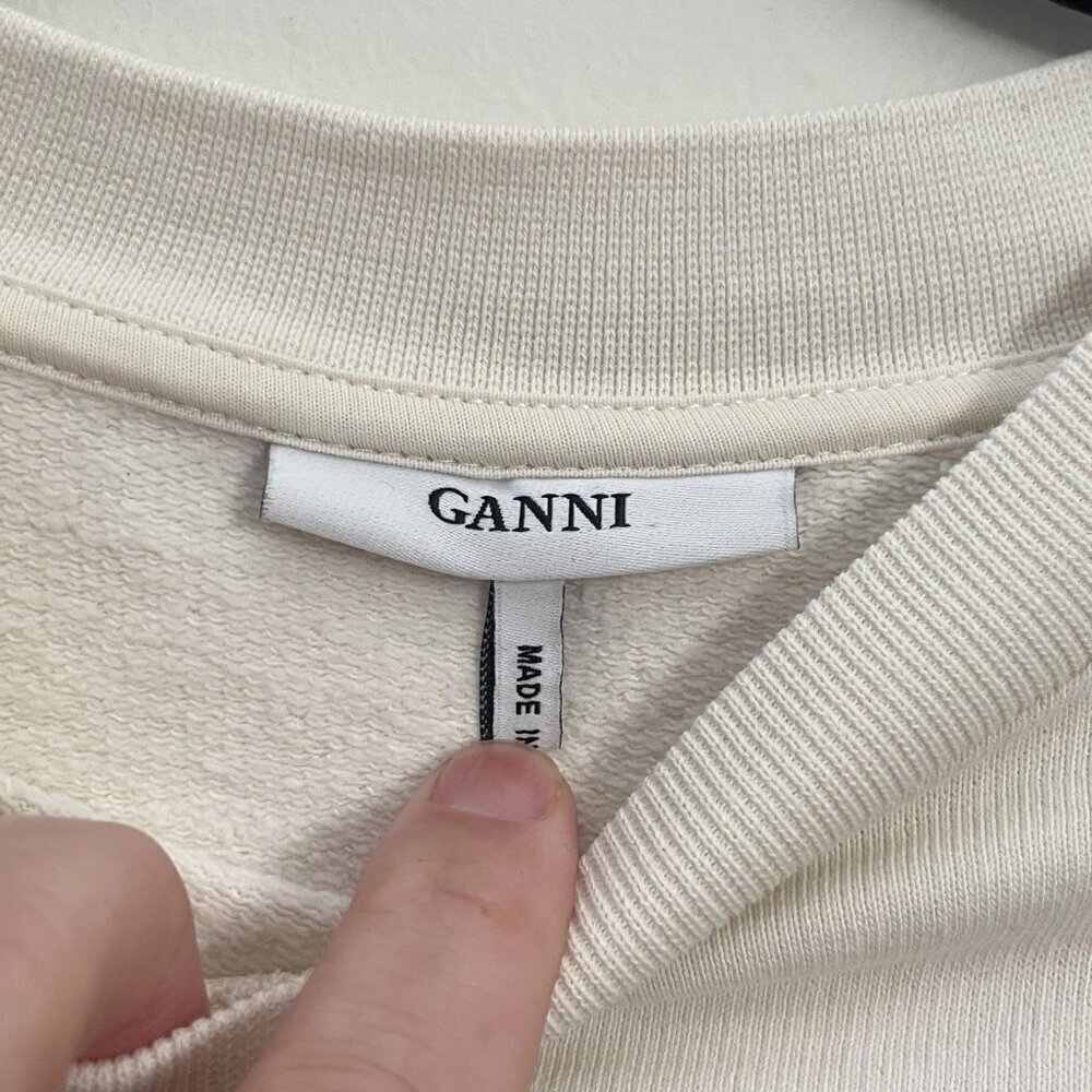 GANNI POWER ANGELS PRINT CREWNECK TOP - Picture 8 of 10